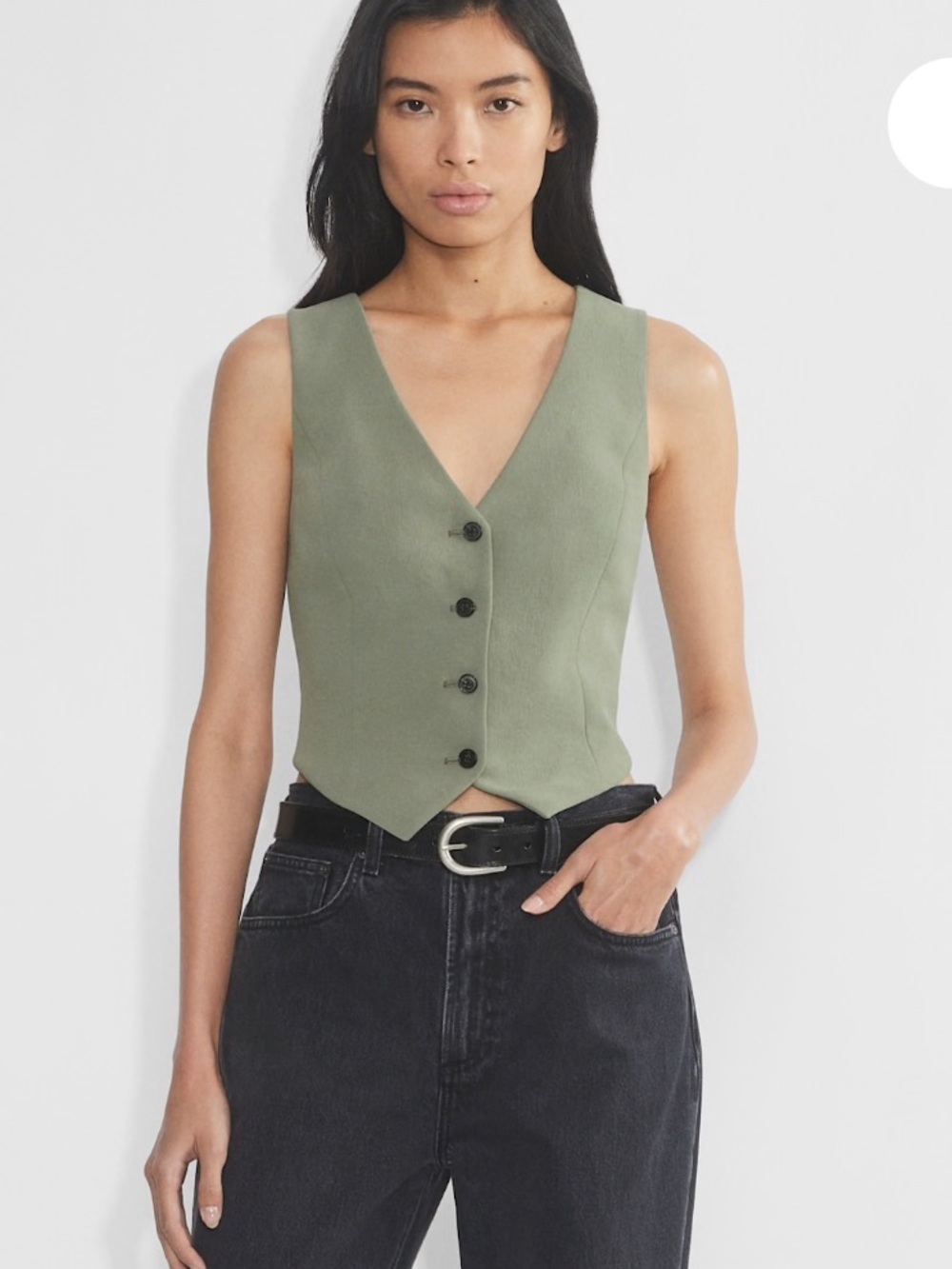 Wilfred Pacino vest - Smoky sage